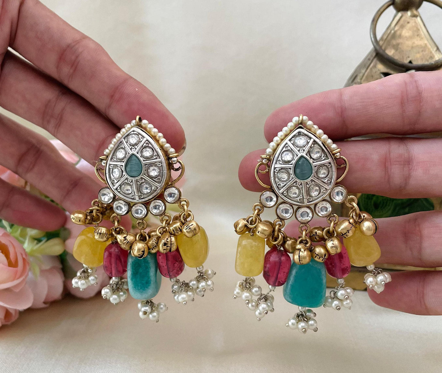 Diya stud earrings - Available in 2 variants