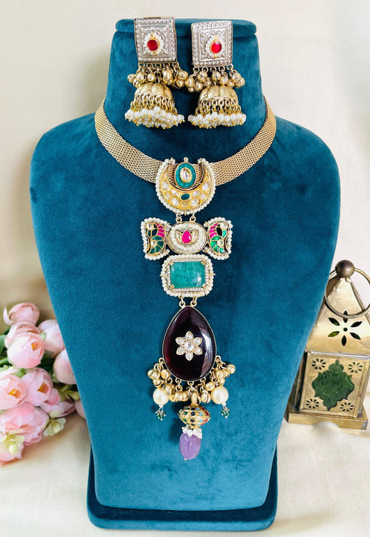 Emma Choker (Choice for Earrings Available)