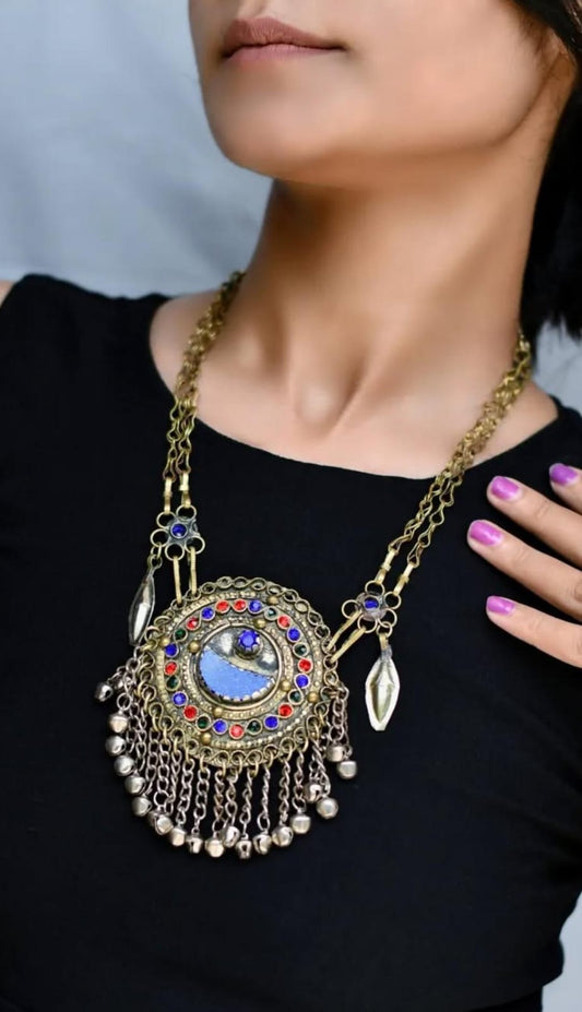 Eraya Vintage Afghan Long Necklace