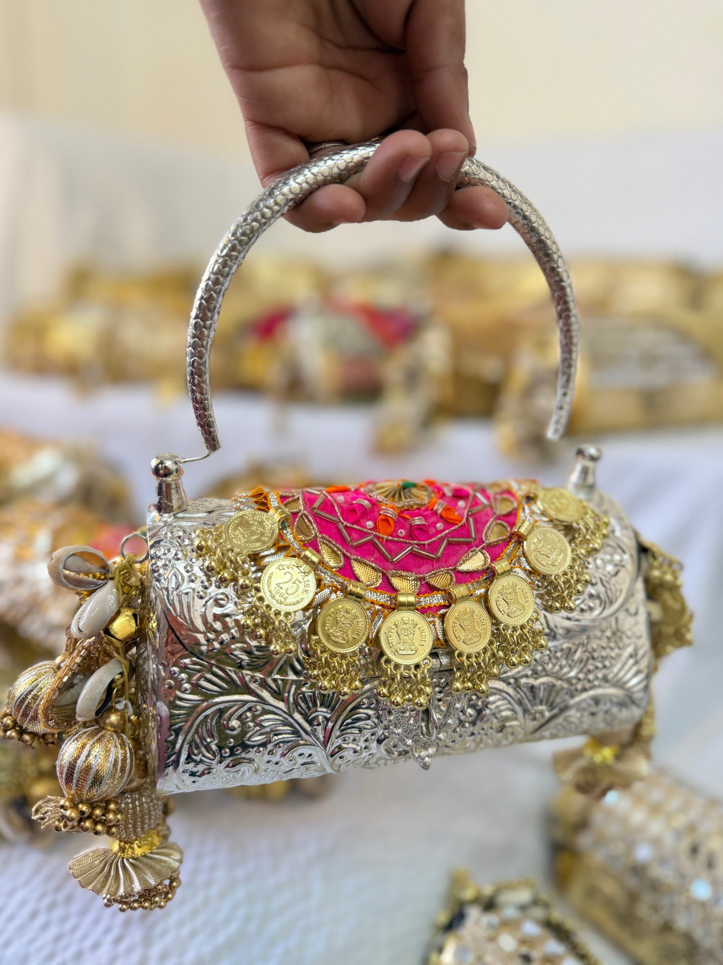 Chaand Gul Batua – Antique Silver Statement with Coin Tassels