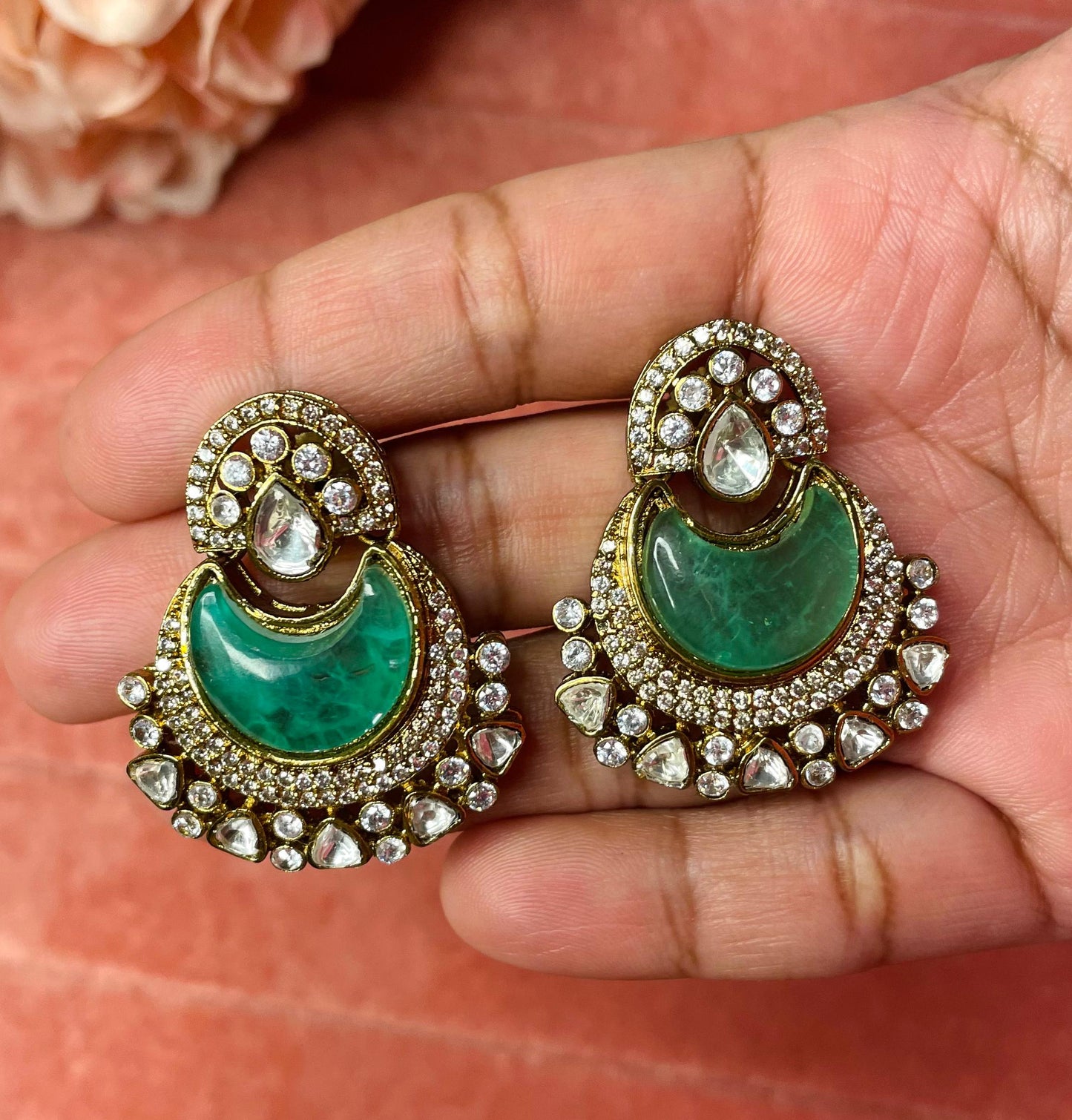 Jasmine studs-mint