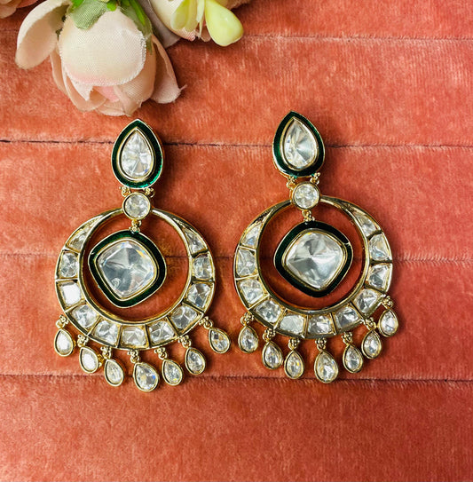 Floria polki earrings(green)