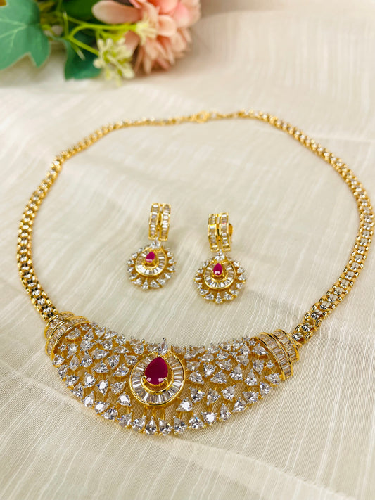 Elara Spark American Diamond Set