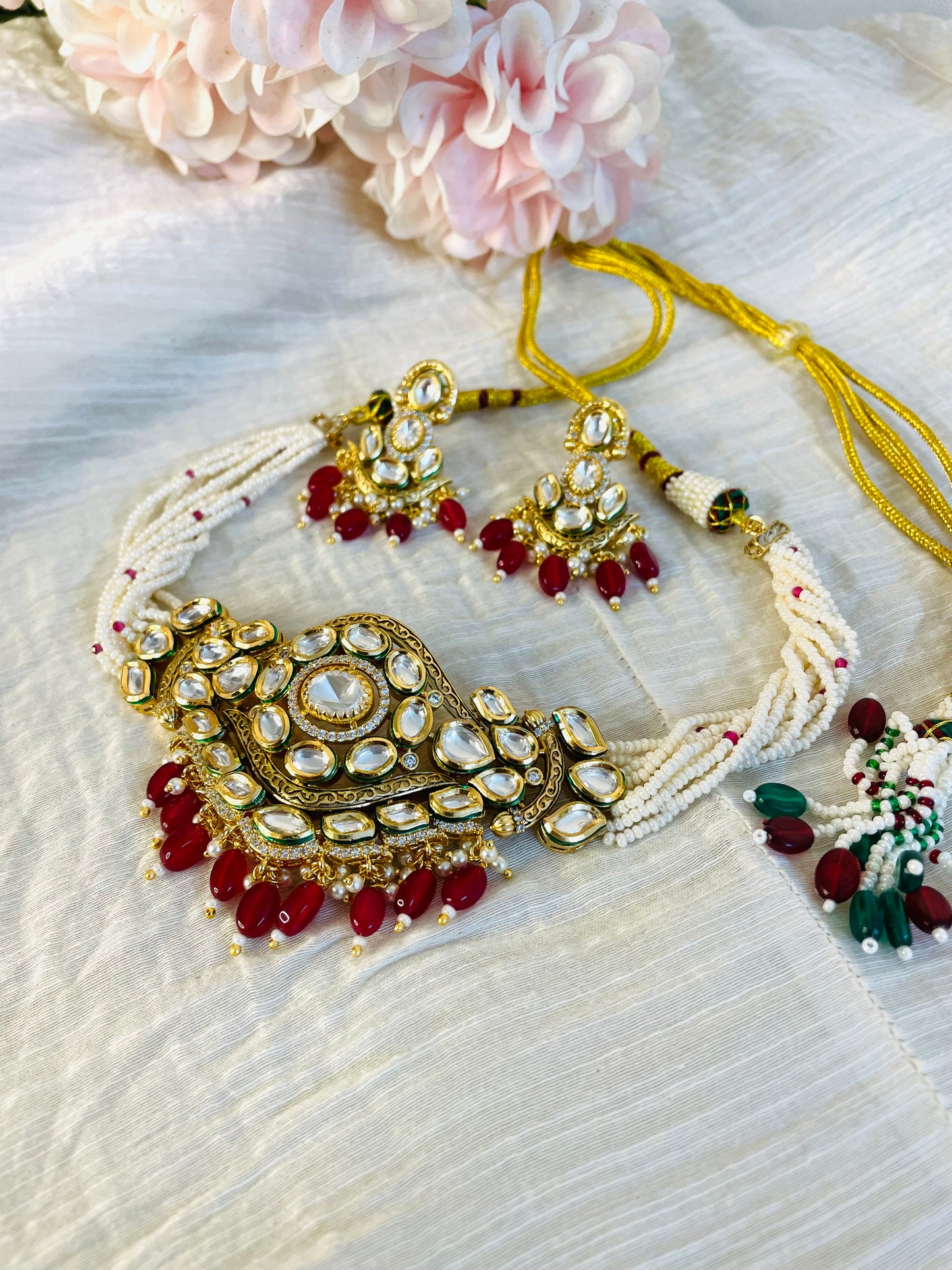 Vanya Polki Pearl Choker Set