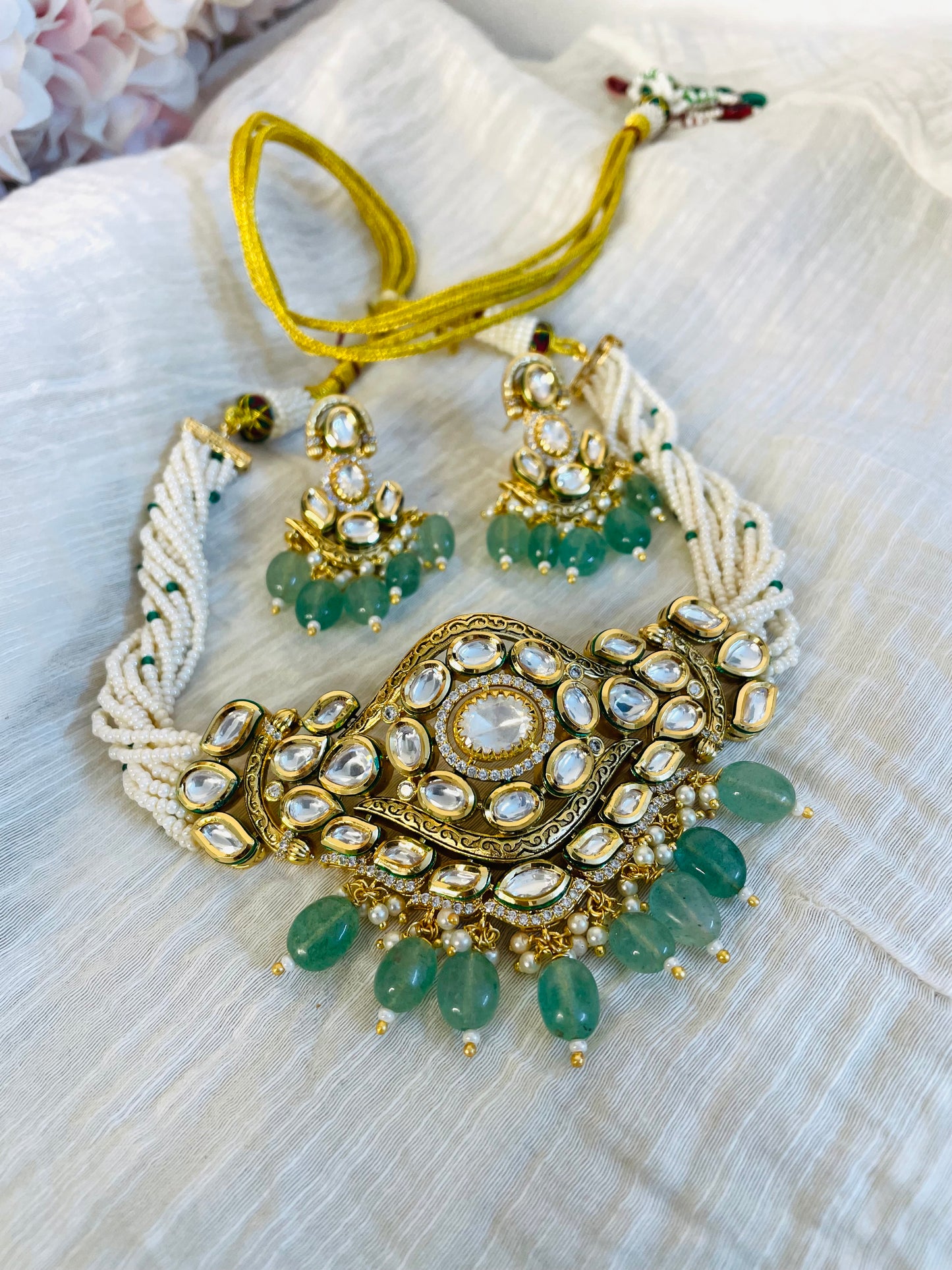 Vanya Polki Pearl Choker Set