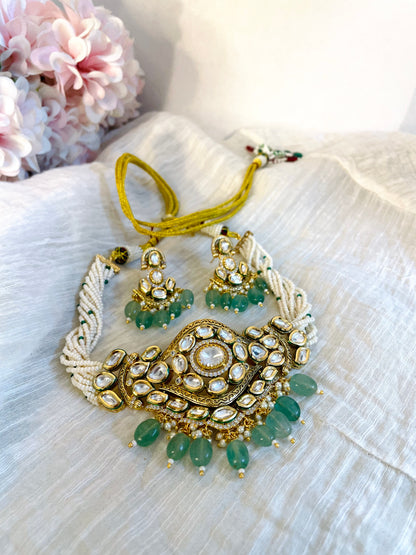 Vanya Polki Pearl Choker Set