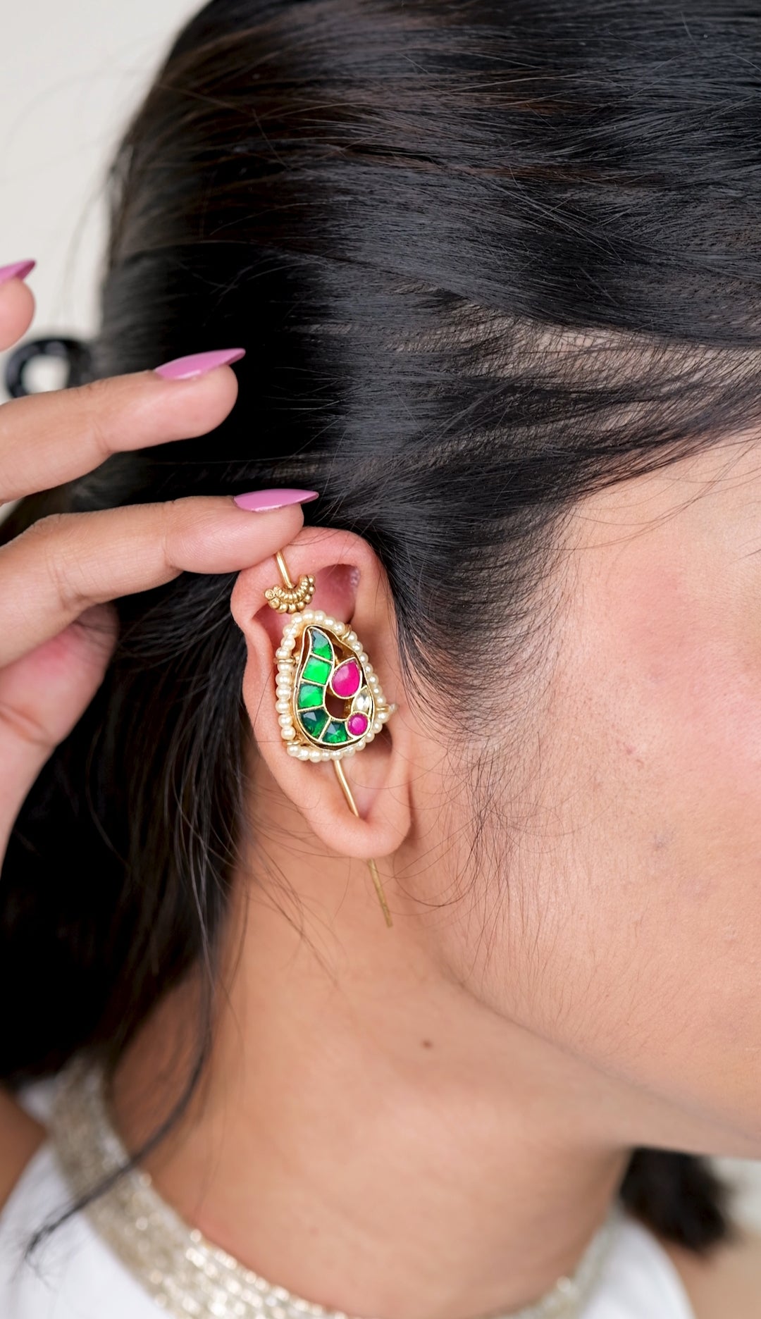 Shubhman kundan Earcuffs