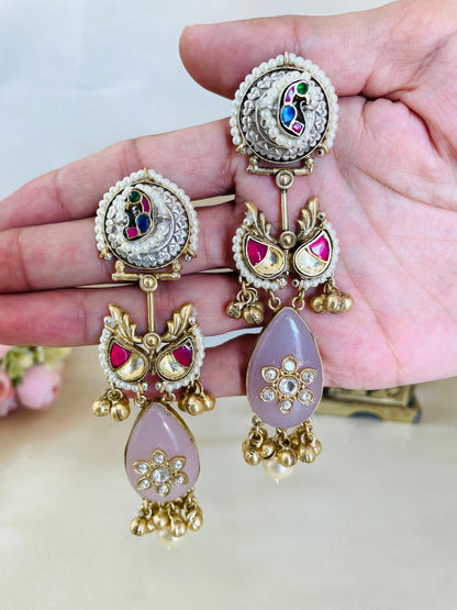 Mehnoor Earrings - Purple