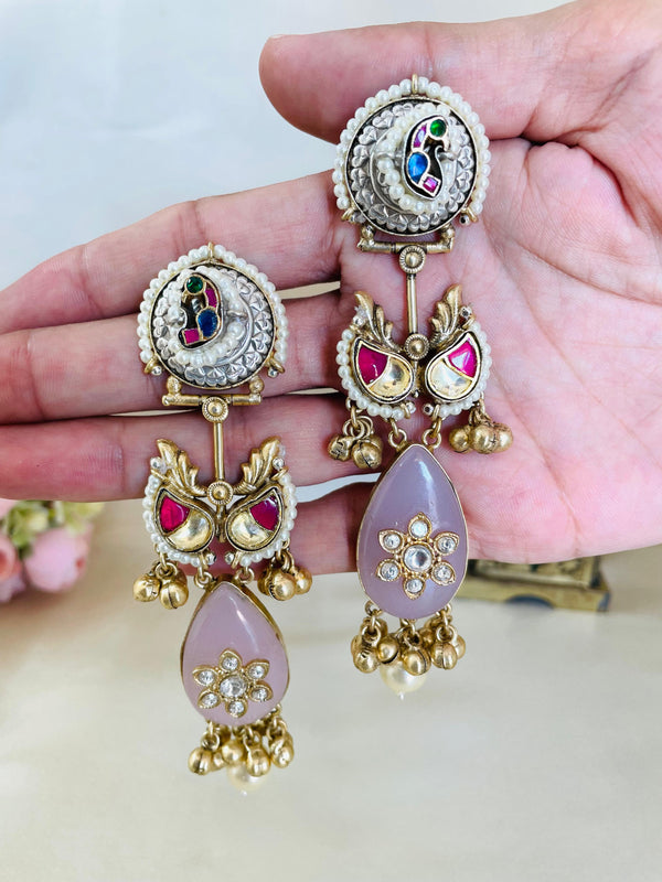 Mehnoor Earrings - Purple