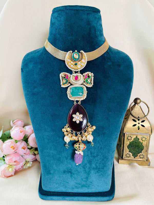 Emma Choker (Choice for Earrings Available)