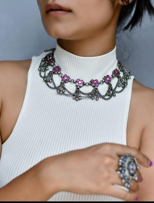Zia Glass Choker Necklace