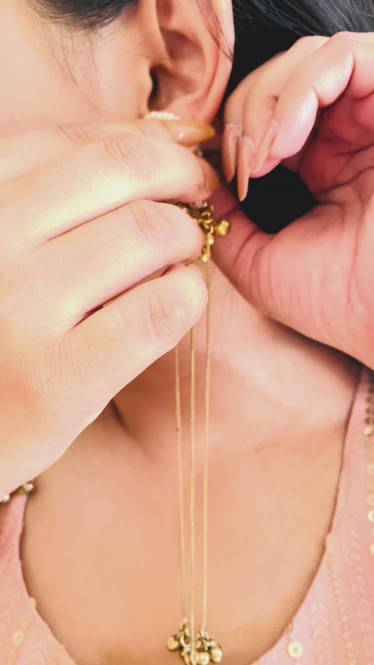 Arha Kashmiri jhumka - Green
