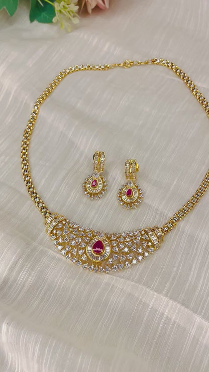 Elara Spark American Diamond Set