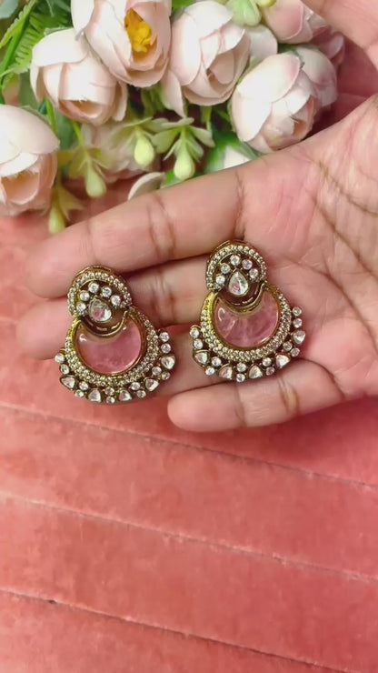 Jasmine studs-Baby pink