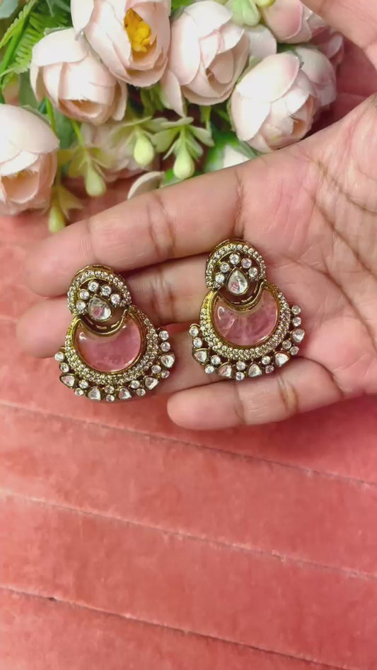 Jasmine studs-Baby pink