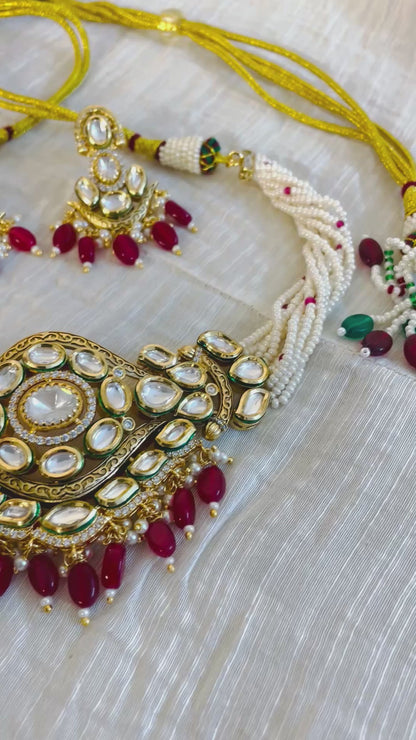 Vanya Polki Pearl Choker Set