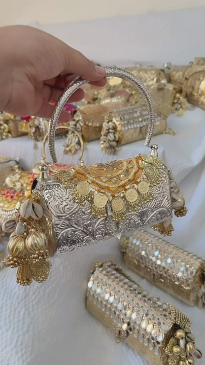 Chaand Gul Batua – Antique Silver Statement with Coin Tassels