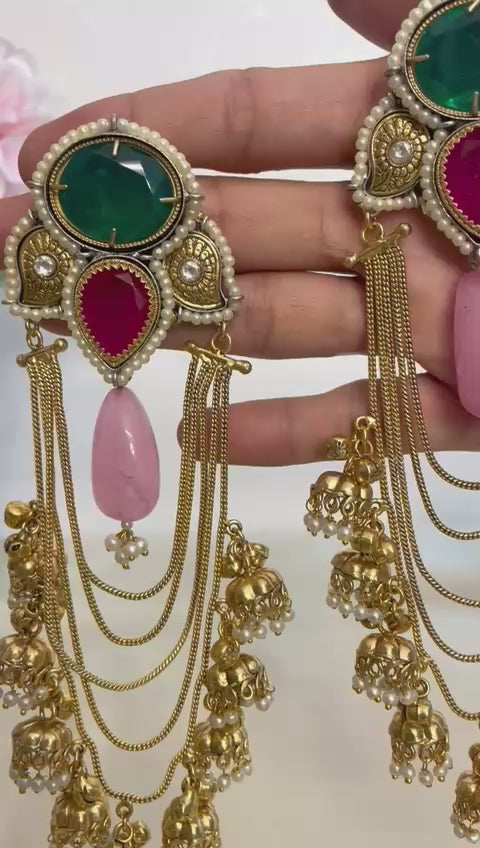Phulkari Danglers