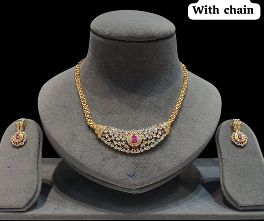 Elara Spark American Diamond Set