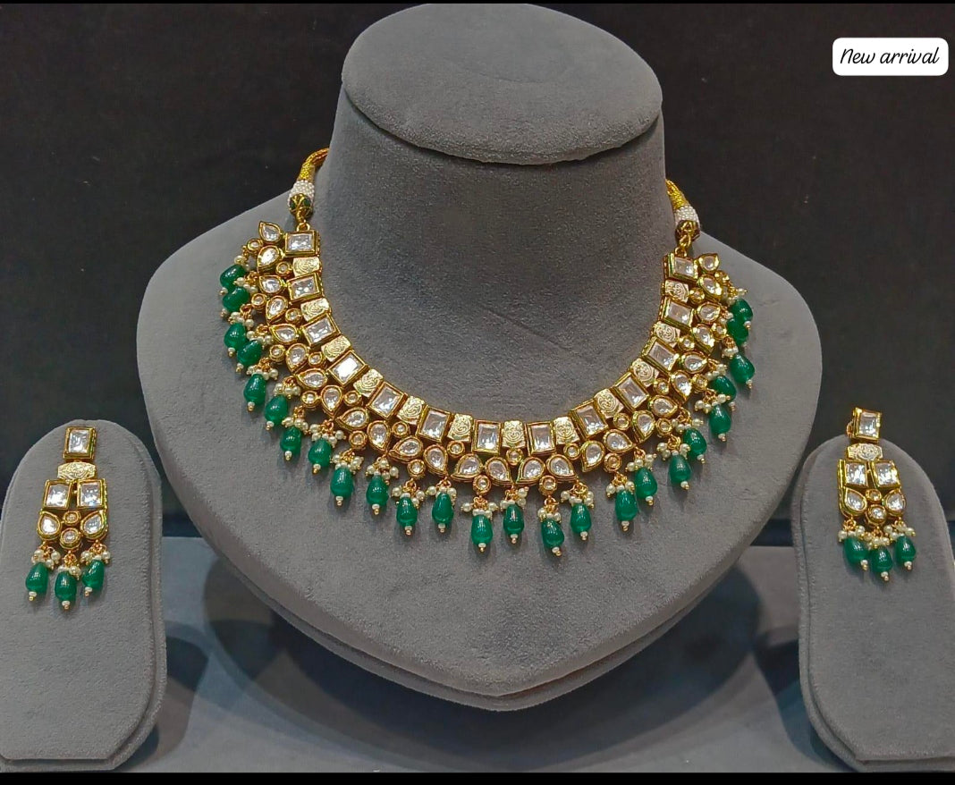 Meher polki kundan choker set