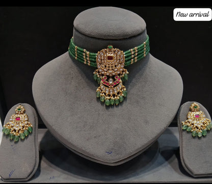 Rajwadi Jadau Kundan Choker