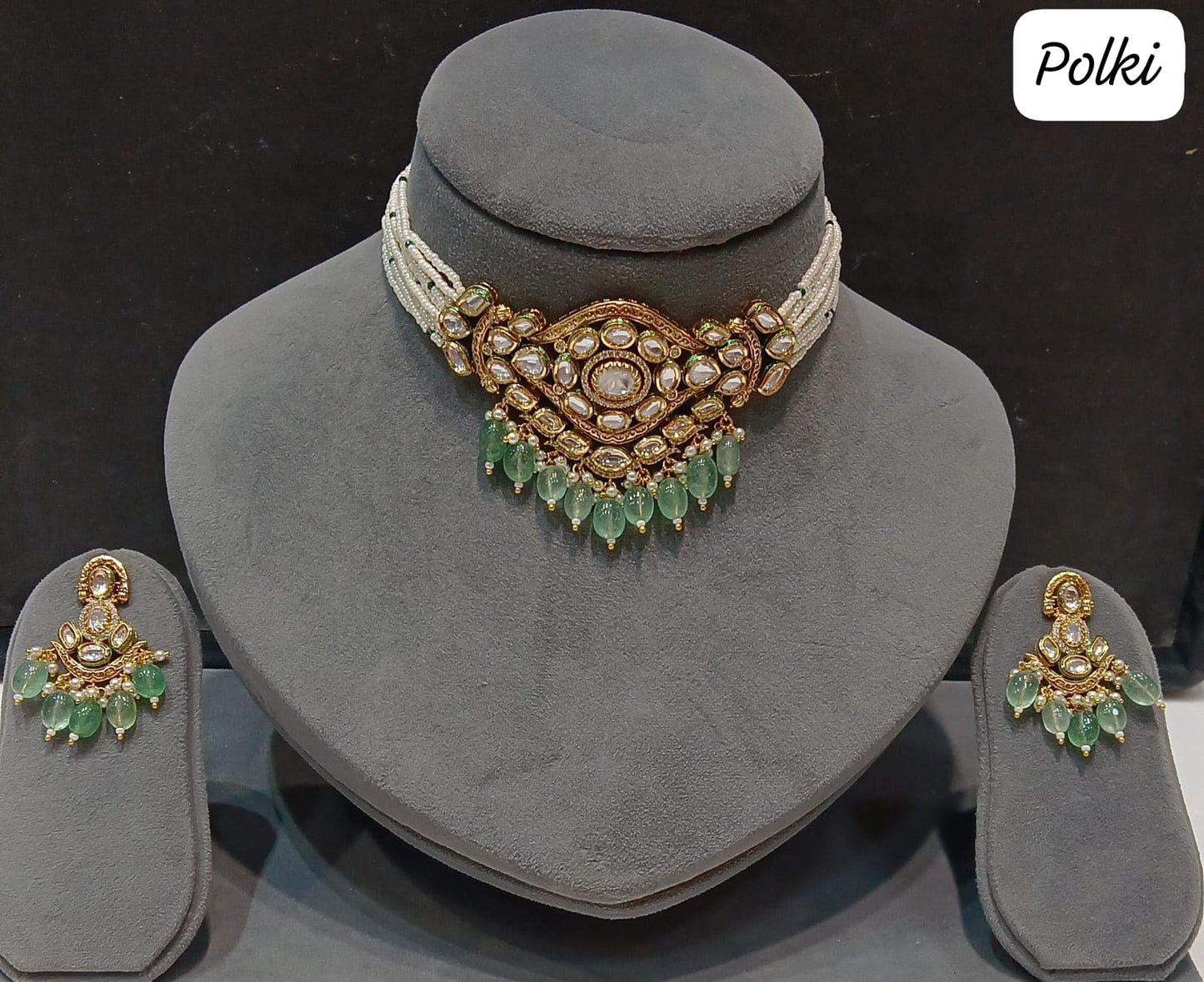 Vanya Polki Pearl Choker Set