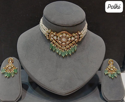 Vanya Polki Pearl Choker Set
