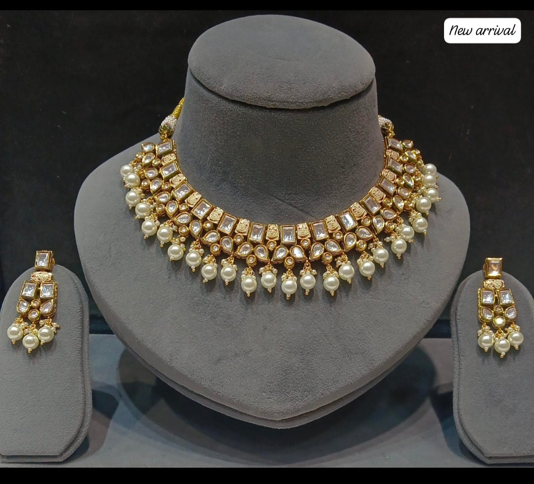 Meher polki kundan choker set