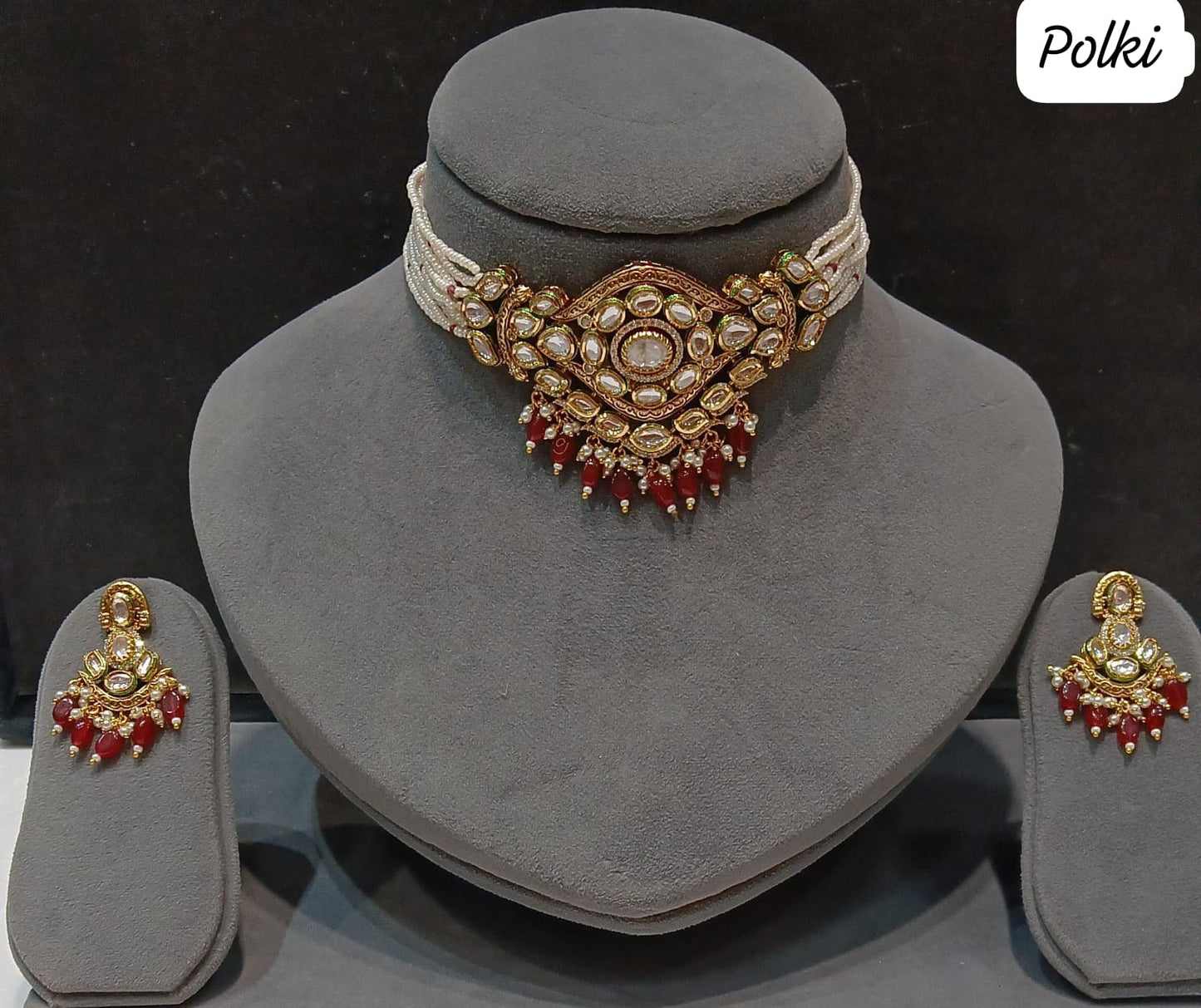 Vanya Polki Pearl Choker Set