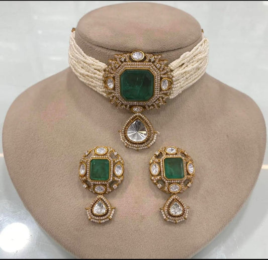Tara Choker set-Green