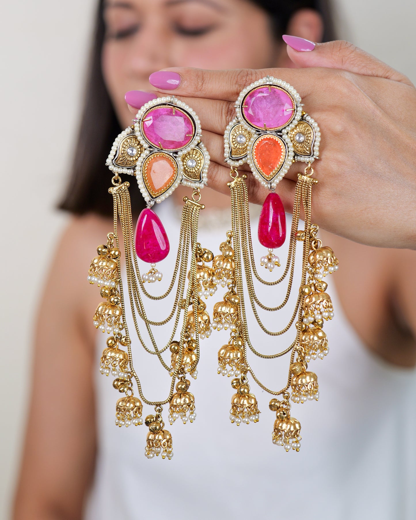 Phulkari Danglers