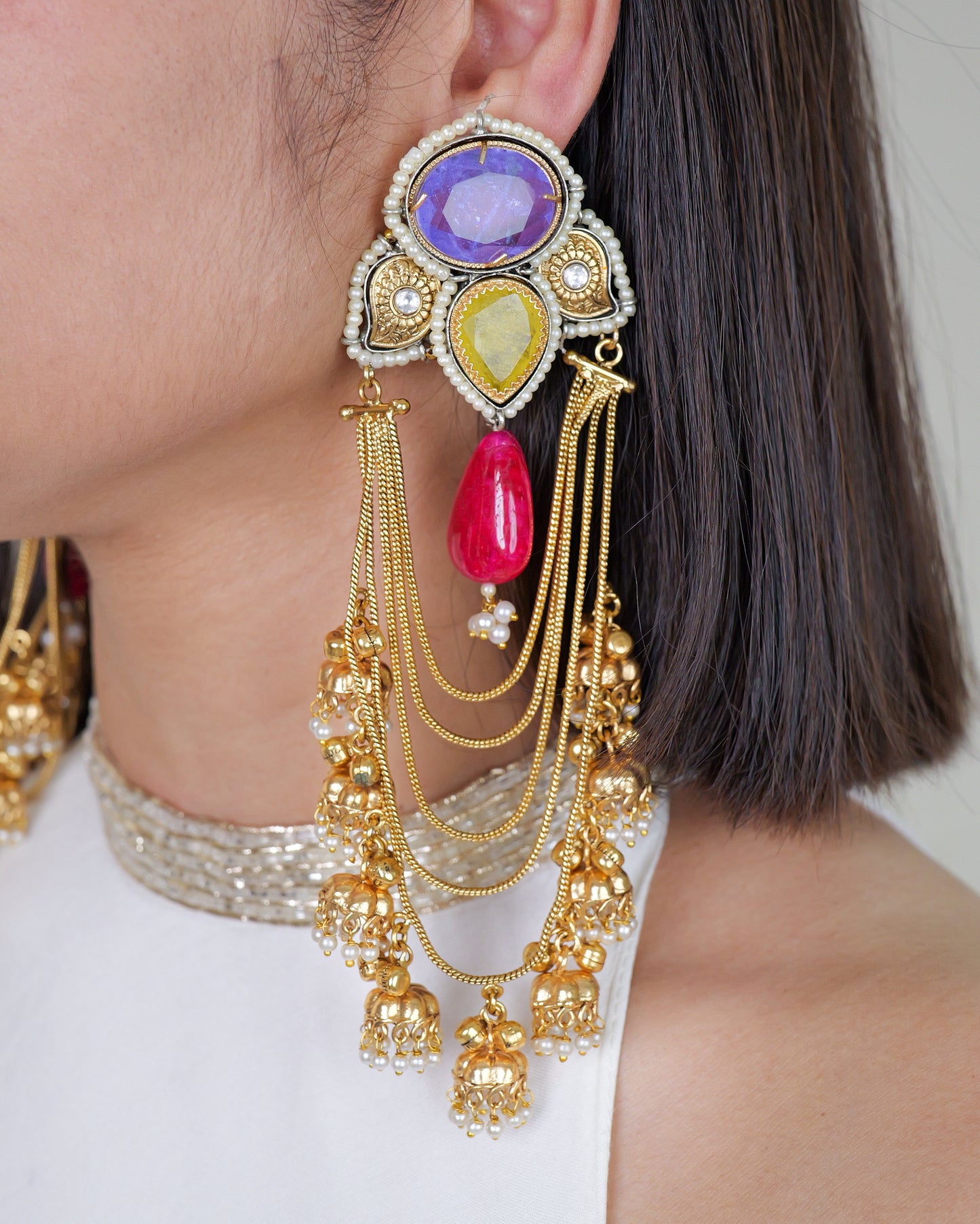 Phulkari Danglers